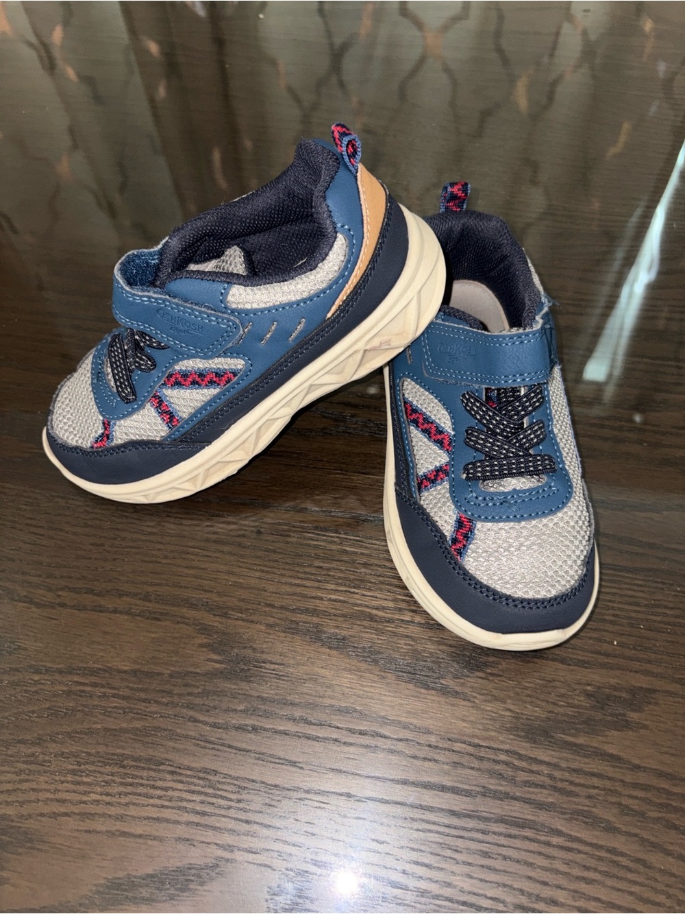 OshKosh B'gosh Navy, Gray & Pink Kids Athletic Sneakers